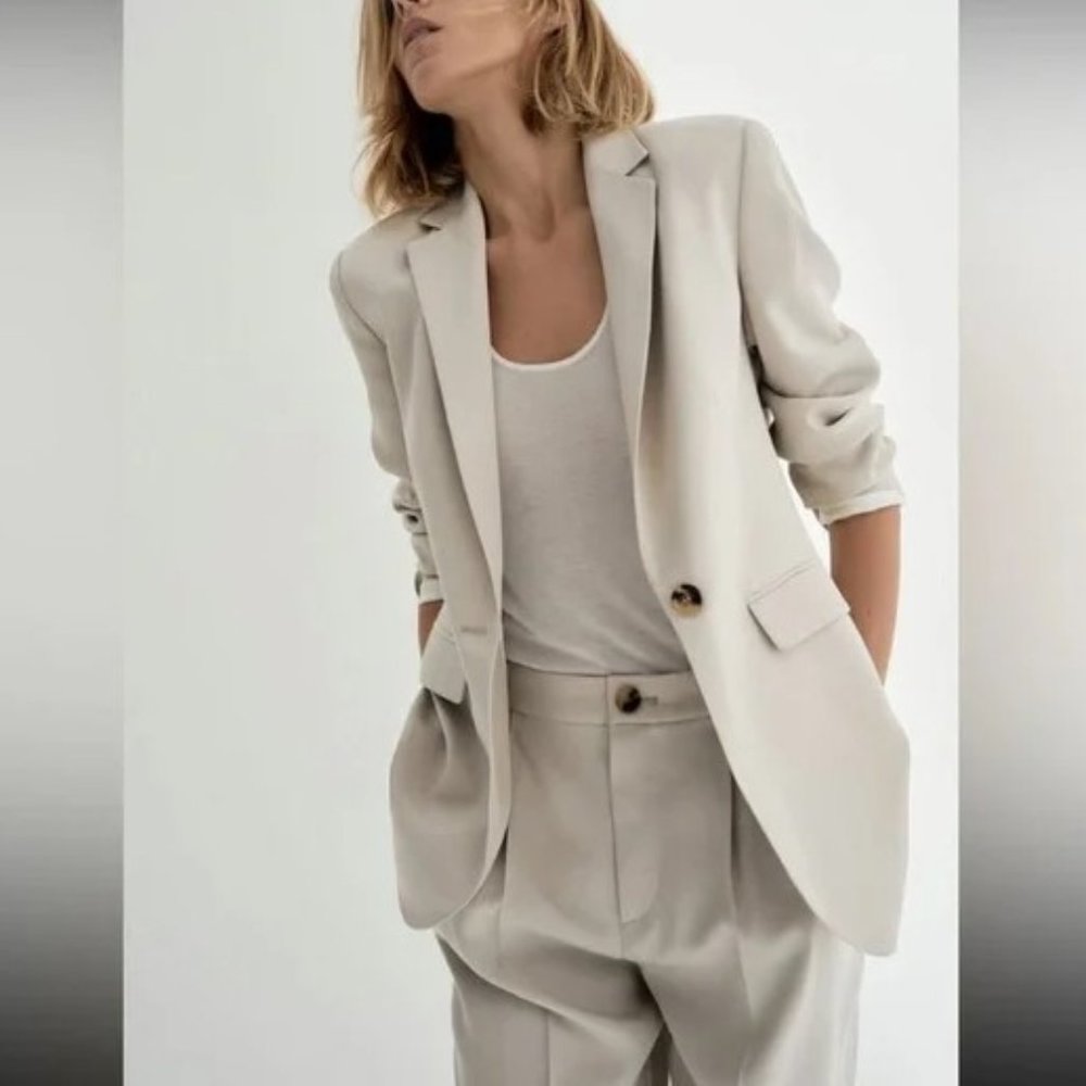 Zara Textured Ankle Pants M - Picture 3 of 13